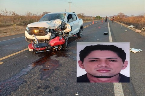 Colisão frontal entre carro e moto deixa uma vítima fatal na BR 230 no interior do Piauí